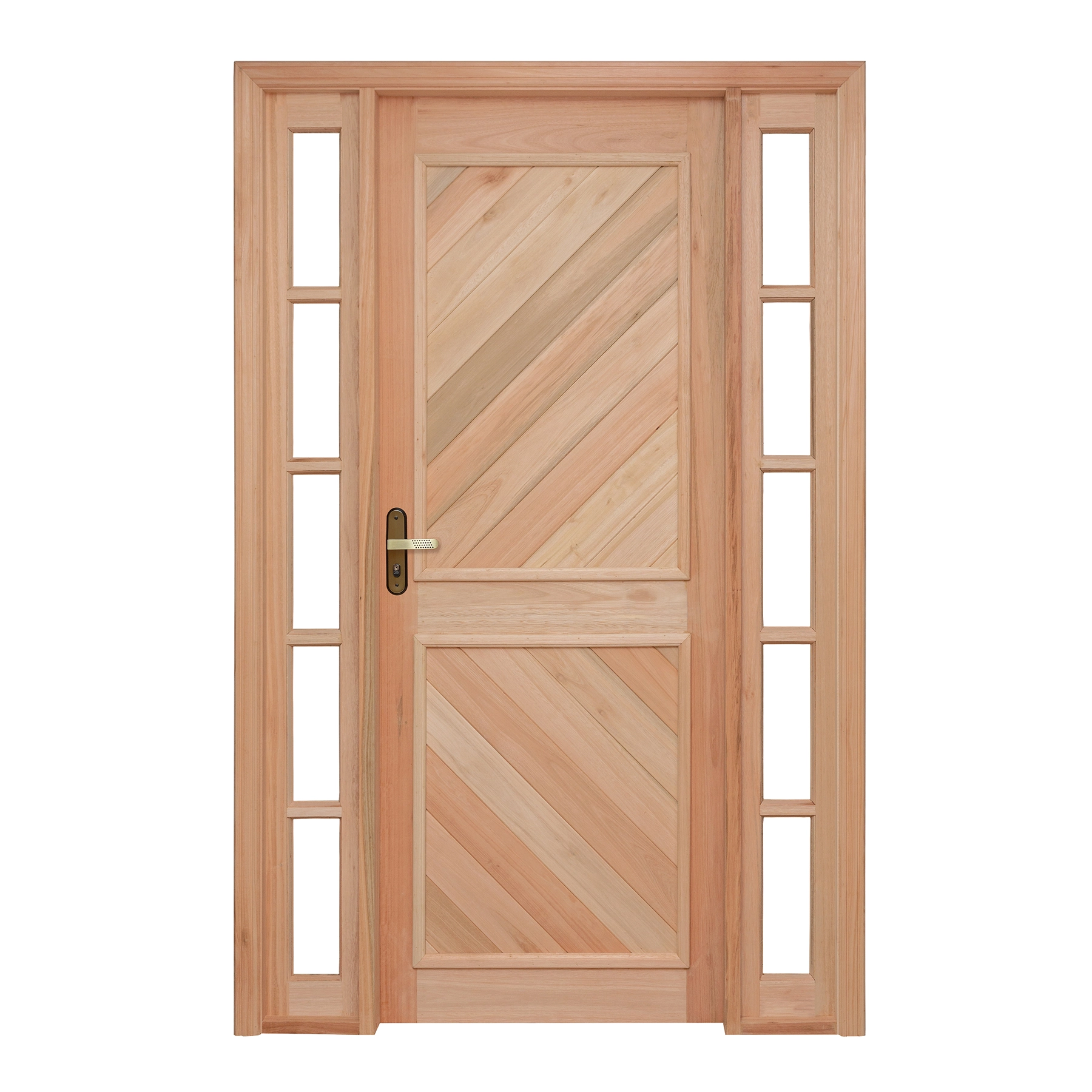 Kit Porta Madeira de Giro Direito Marrom 213x144cm com Batente EWK P12 Rondosul