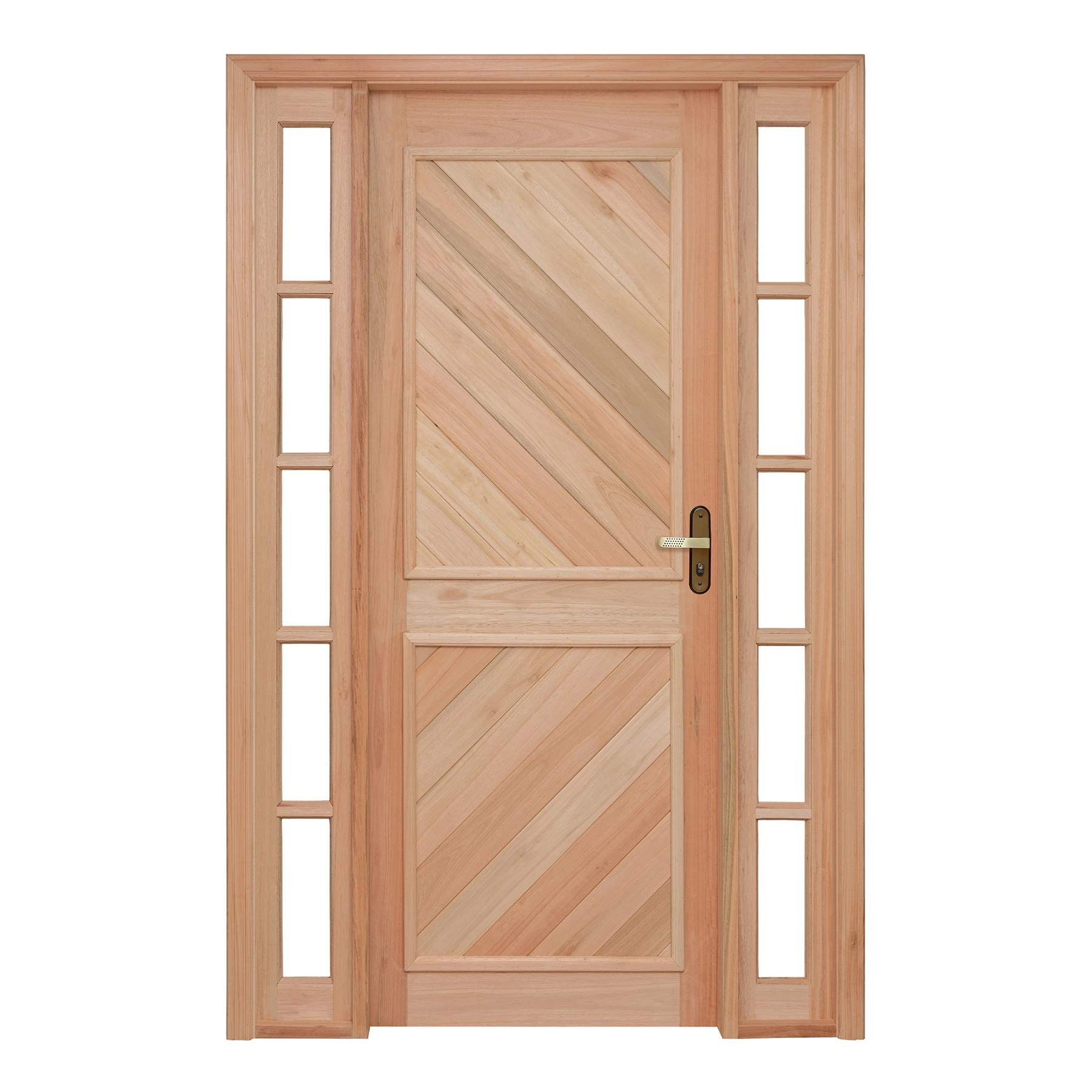 Kit Porta Madeira de Giro Esquerdo Marrom 213x144cm com Batente EWK P12 Rondosul