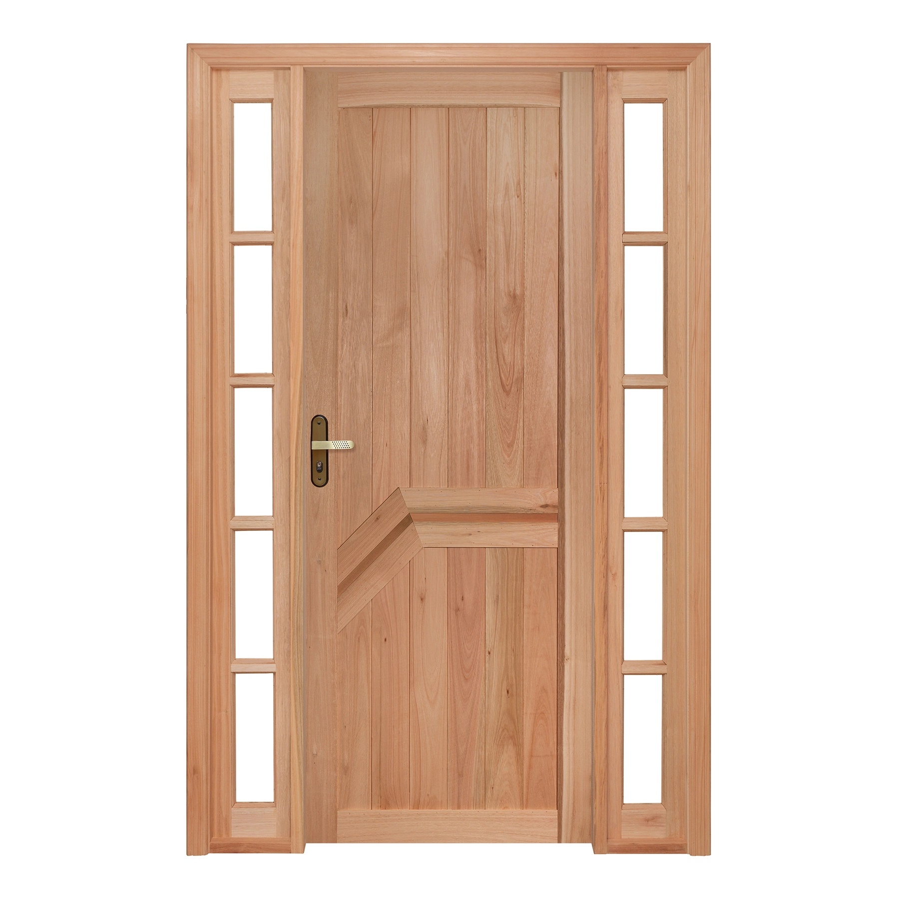 Kit Porta Madeira de Giro Direito Marrom 213x134cm com Batente EWK P13 Rondosul