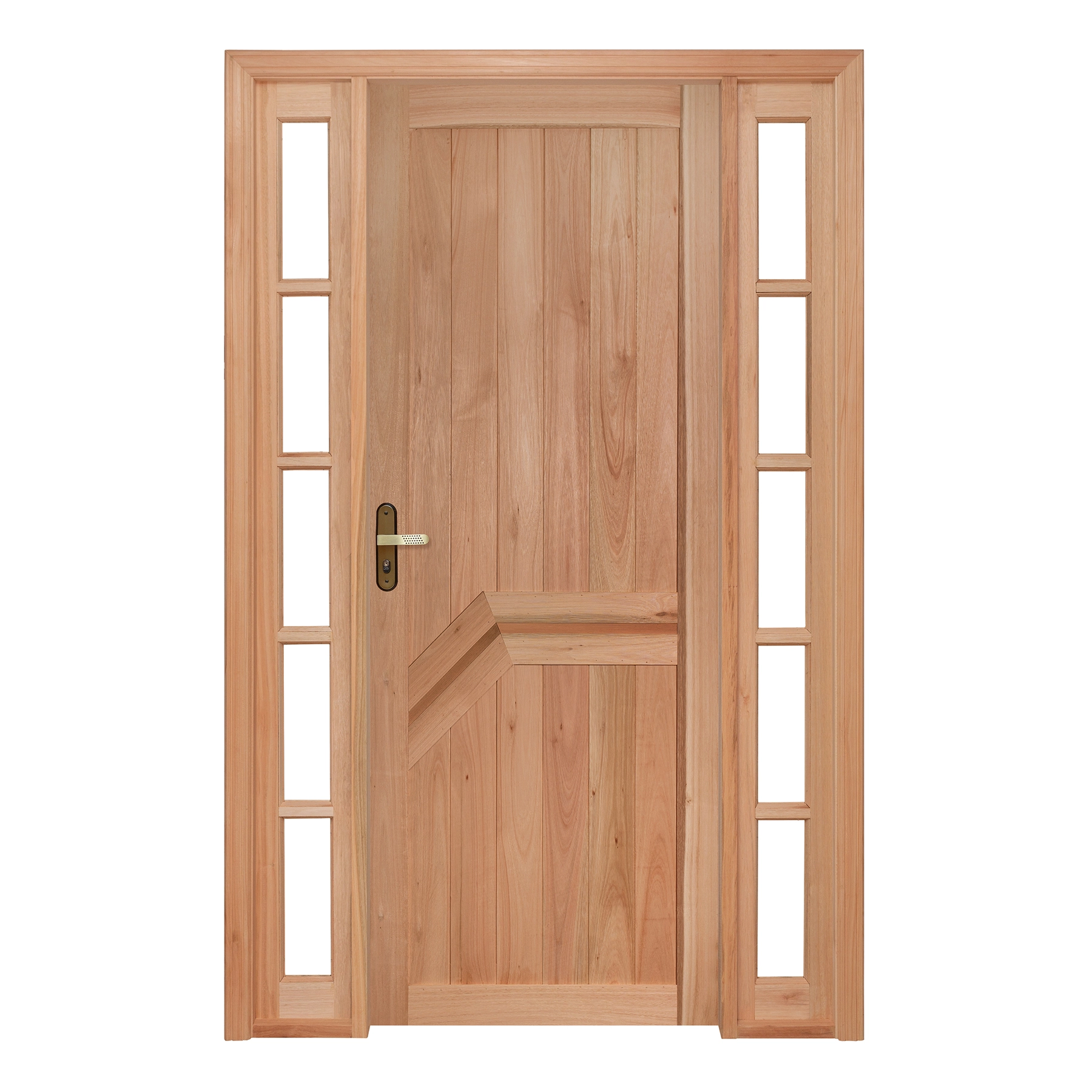 Kit Porta Madeira de Giro Direito Marrom 213x144cm com Batente EWK P13 Rondosul