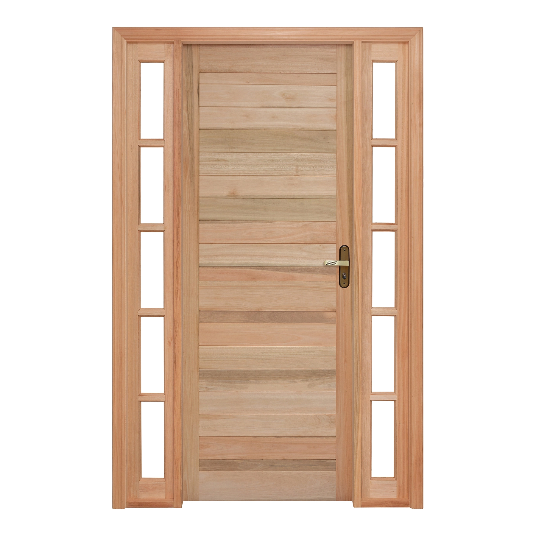Kit Porta Madeira de Giro Esquerdo Marrom 213x144cm com Batente EWK P28 Rondosul
