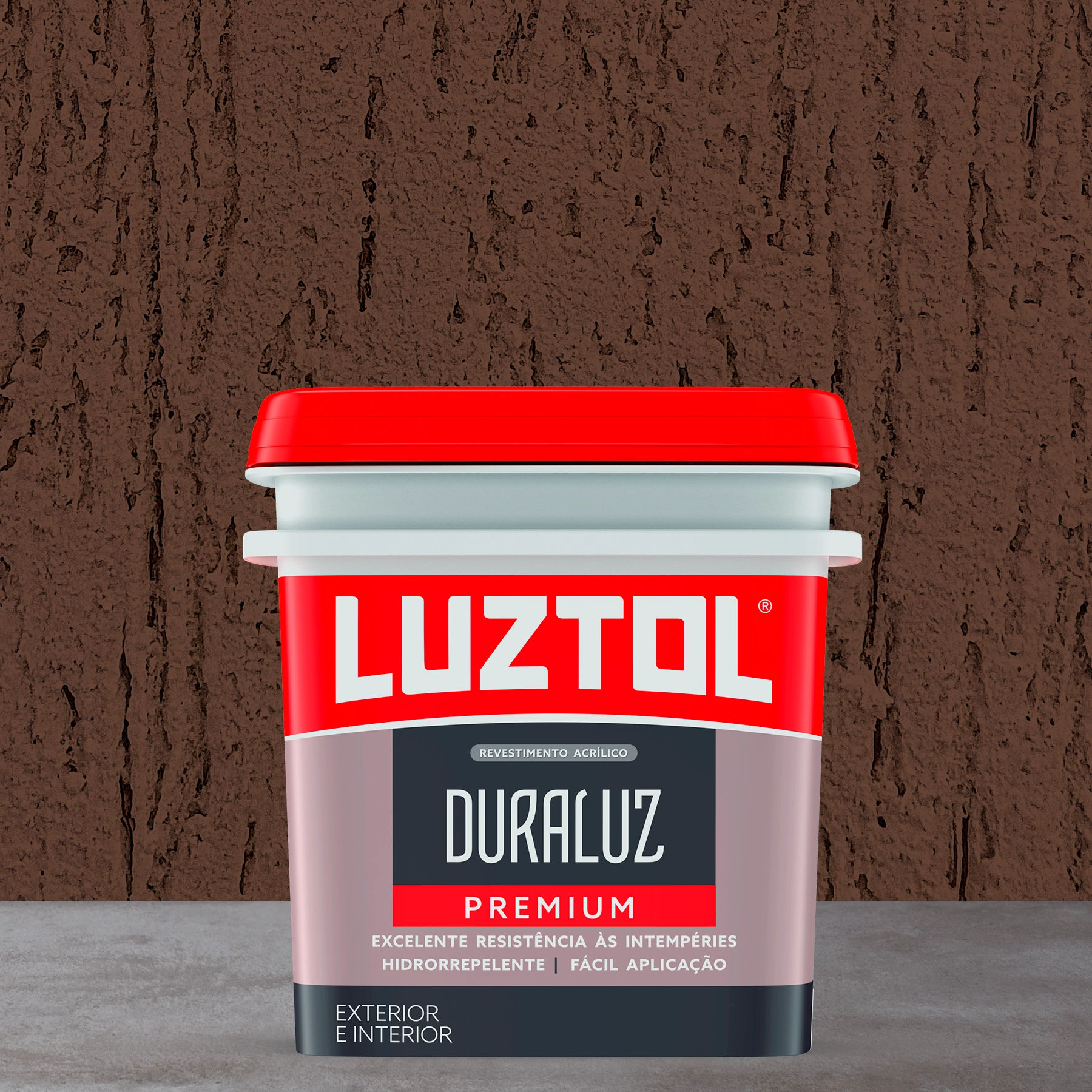 Textura Acrílica Rústica Chocolate 23 Kilos Luztol