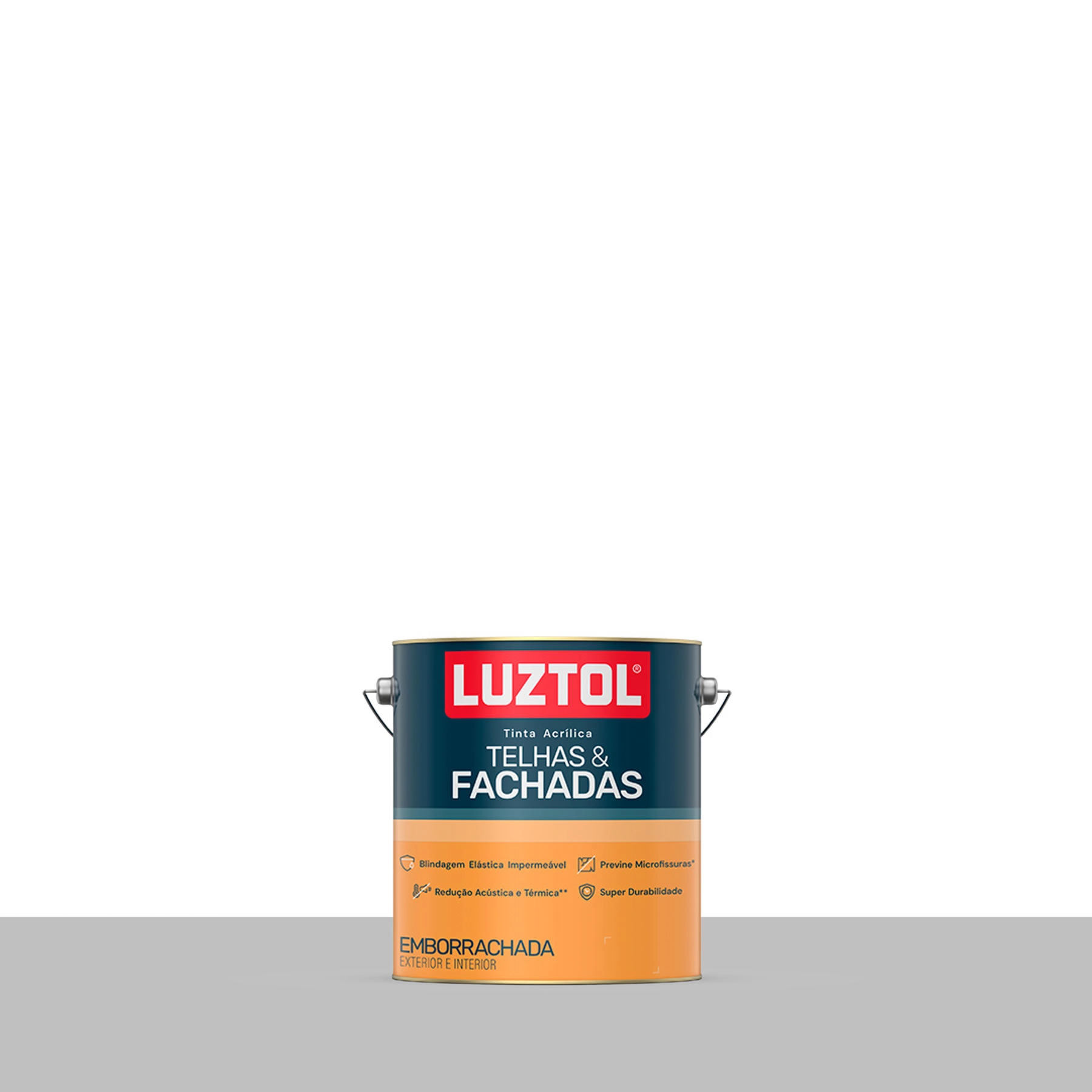 Tinta Acrílica Emborrachada Telhas e Fachadas Branco Fosco 3.6L Luztol
