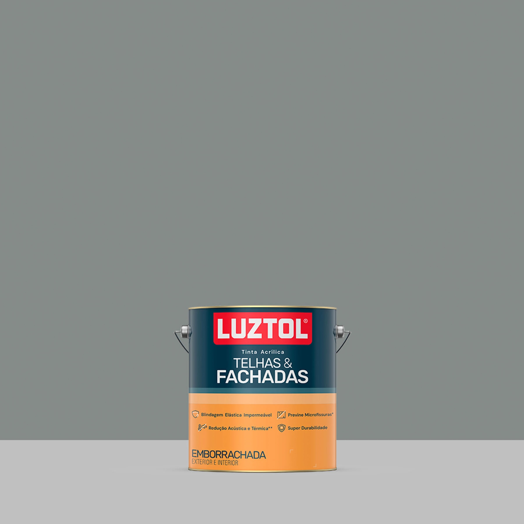 Tinta Acrílica Emborrachada Telhas e Fachadas Metropolis Fosco 3.6L Luztol
