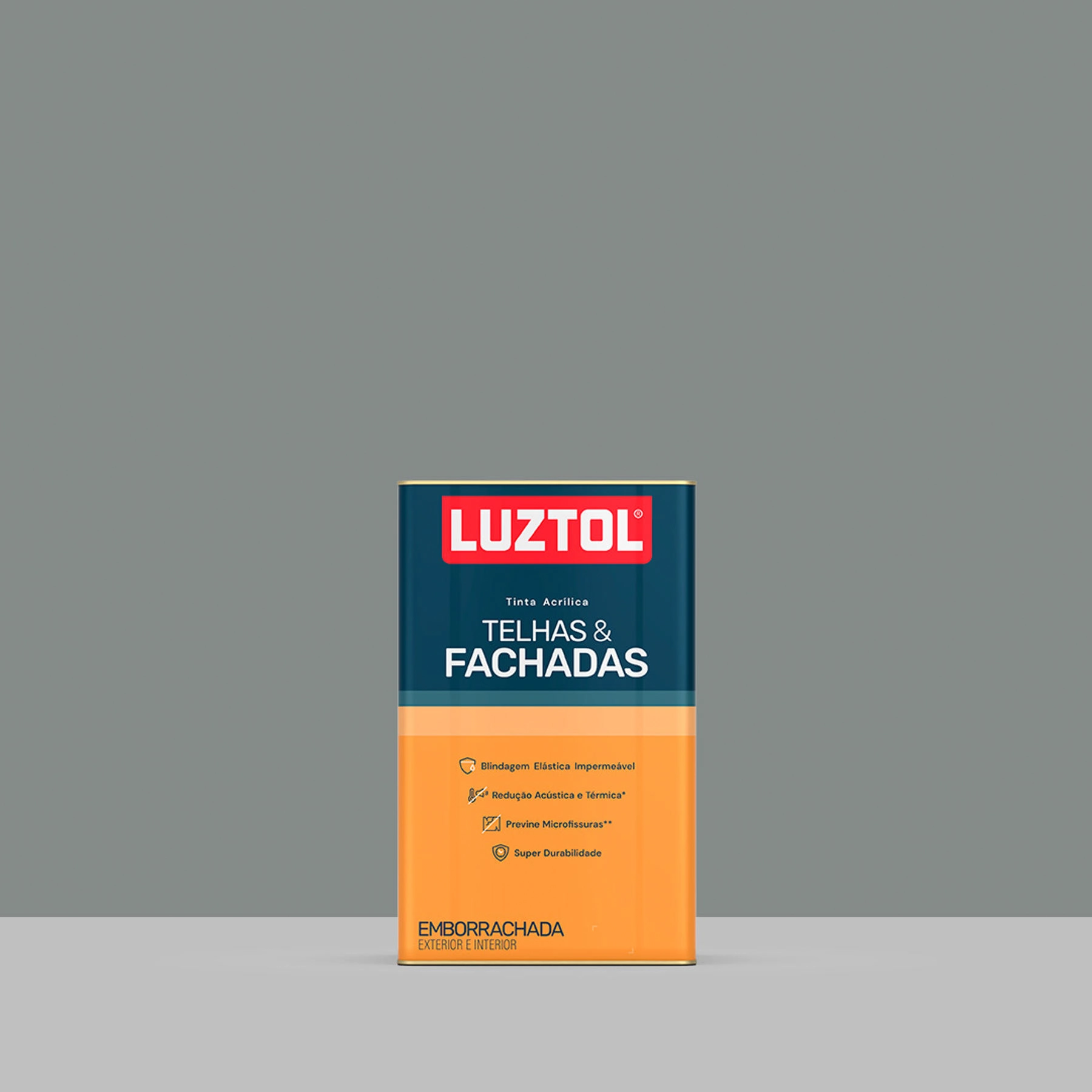 Tinta Acrílica Emborrachada Telhas e Fachadas Metropolis Fosco 18L Luztol