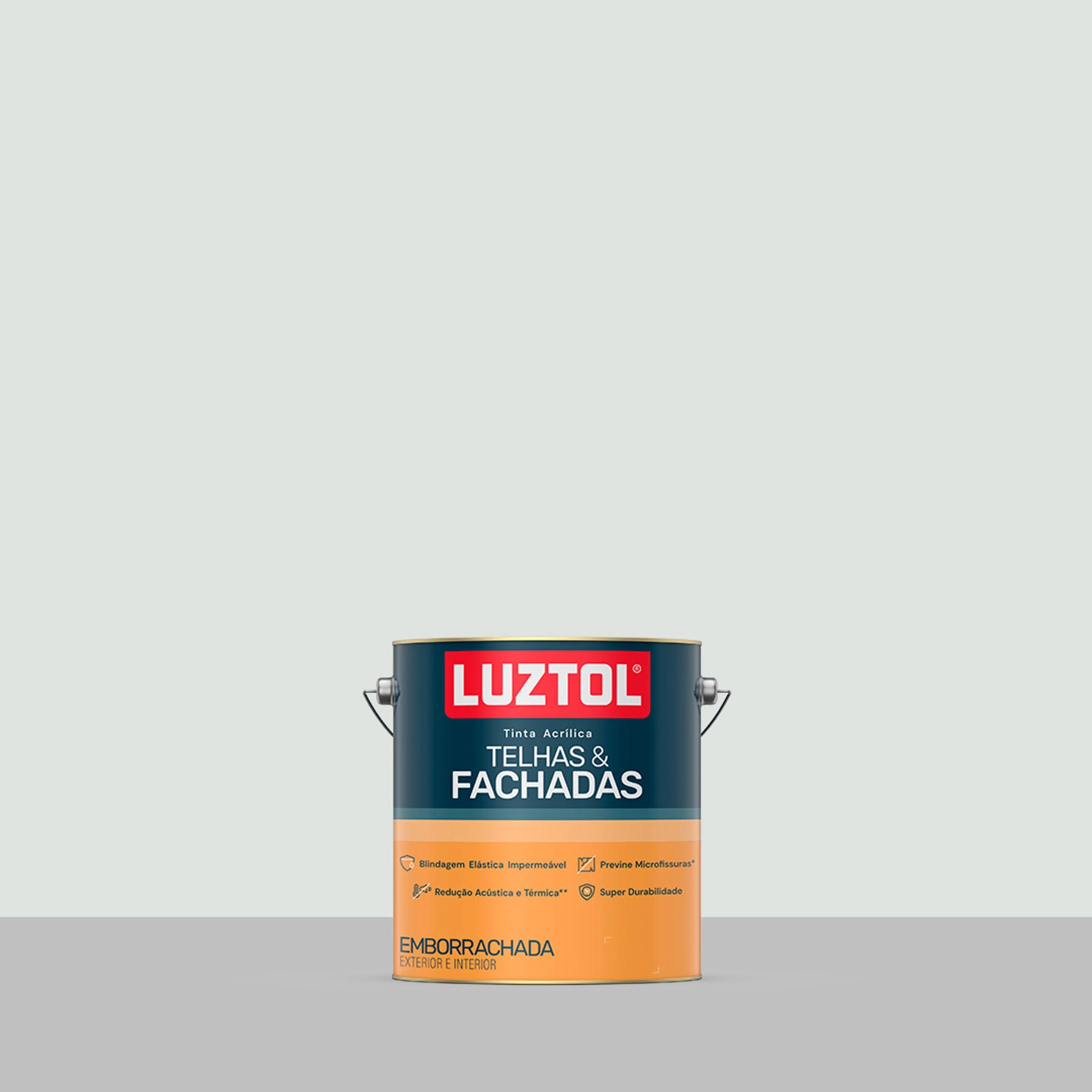 Tinta Acrílica Emborrachada Telhas e Fachadas Gelo Fosco 3.6L Luztol