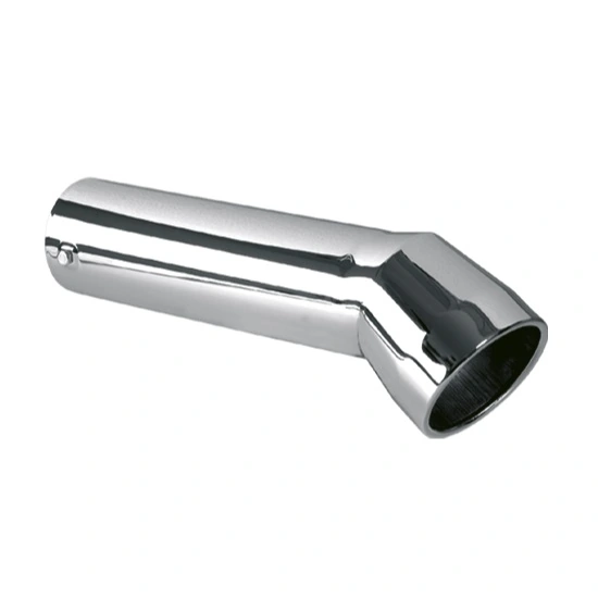 Ponteira de Escapamento Cromada 4 Pol. 460mm Curva Chanfrada - FABBOF TC005