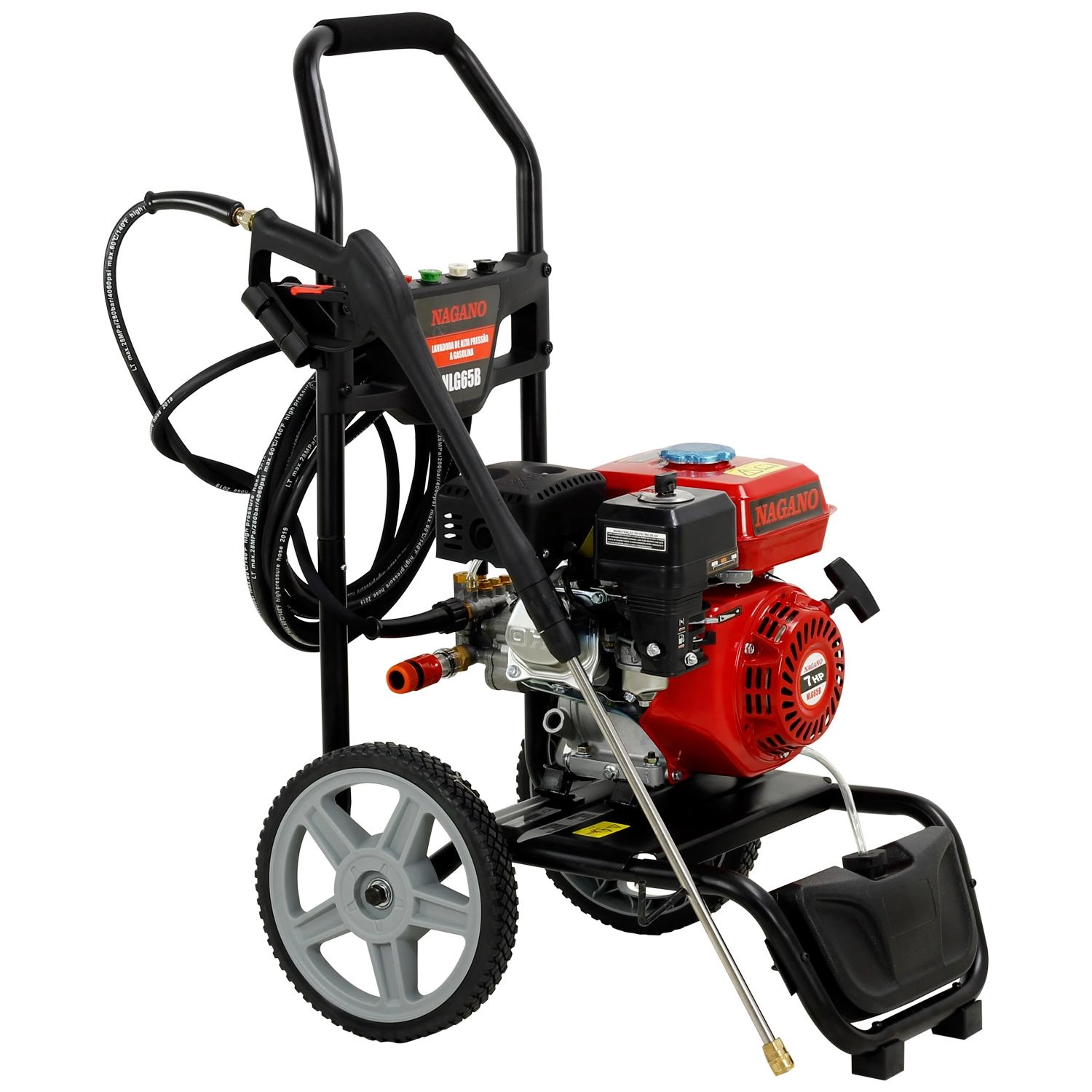Lavadora De Alta Pressão A Gasolina 7hp Partida Manual 3400rpm 3000psi Motor Axial