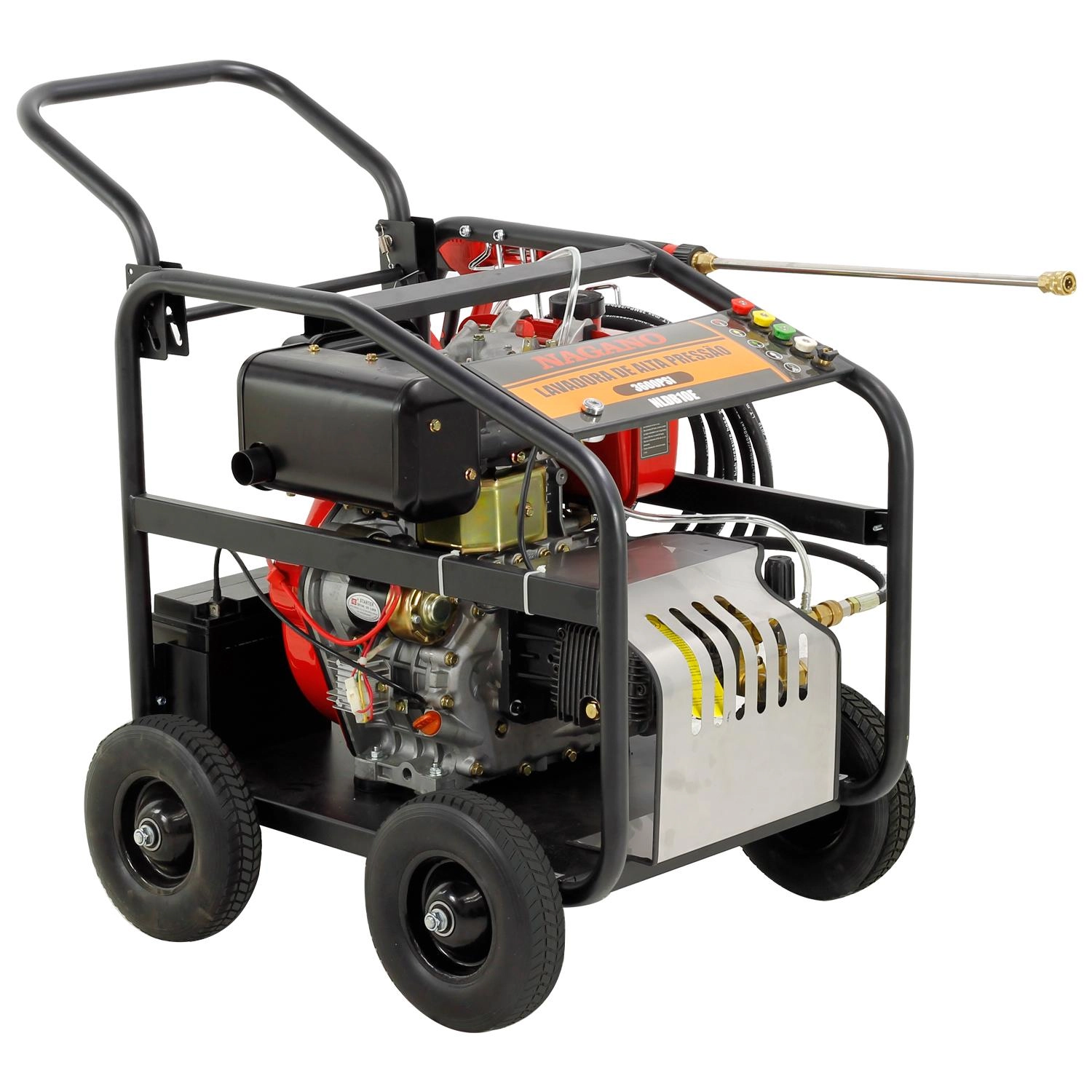 Lavadora De Alta Pressão A Diesel Partida Elétrica 10hp 3400rpm 3600psi Motor Triplex