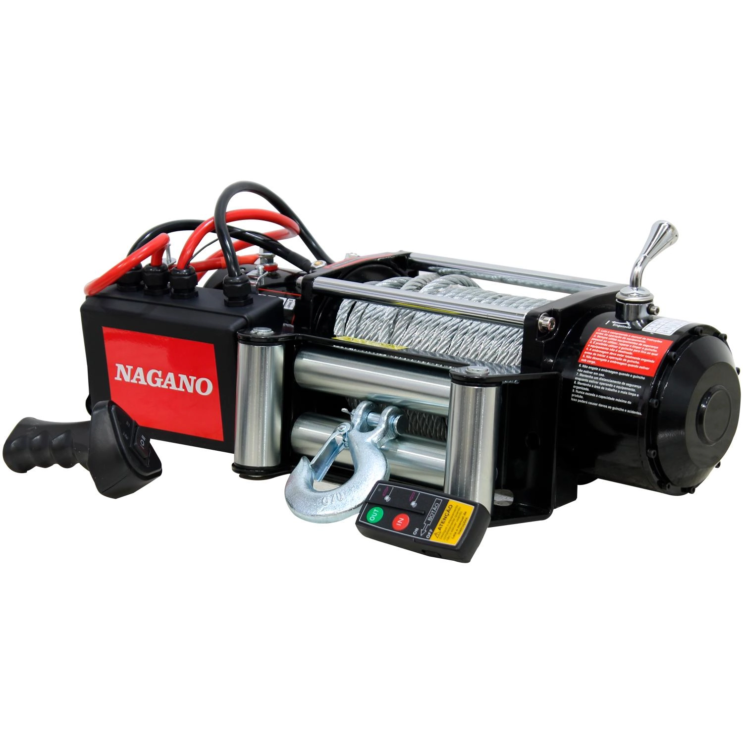 Guincho Elétrico 12000lb 5443 Kg 12v Para Quadriciclo Jipe Troller