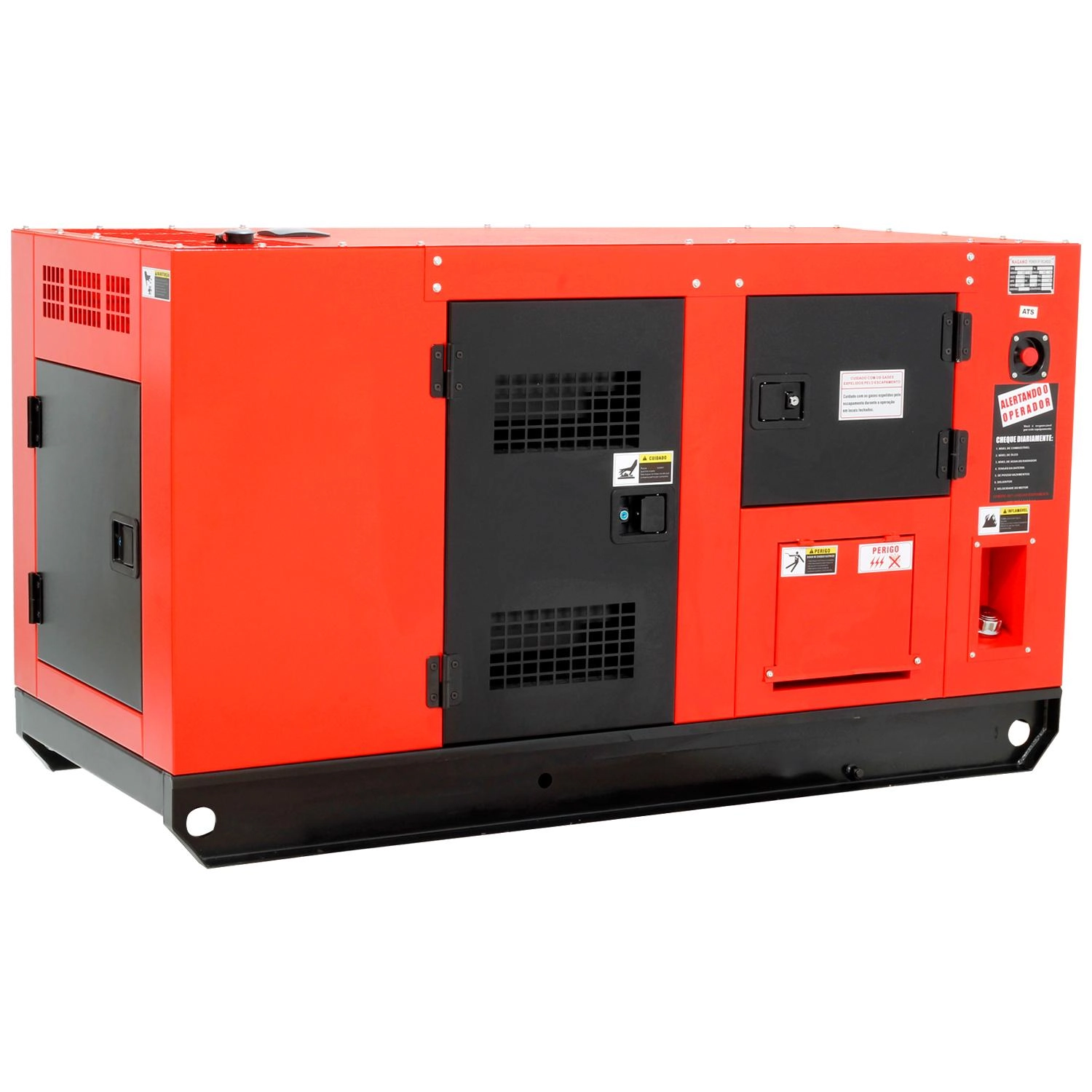 Gerador De Energia A Diesel Trifásico 33 Kva 220-380v Silenciado Com Qta - Nd33100es3qtad