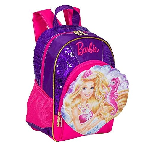 Mochila Infantil Barbie Sereia Das Pérolas Lilás E Rosa Sestini