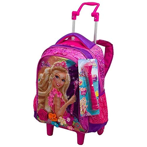 Mochila Infantil Com Rodinhas Barbie E O Portal Secreto Rosa Sestini