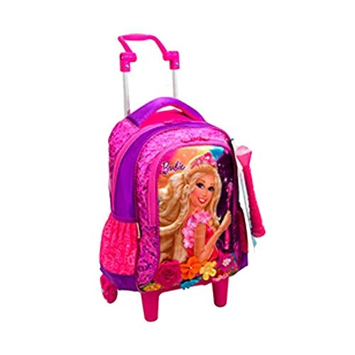 Mochila Infantil Com Rodinhas Barbie E O Portal Secreto Rosa Sestini