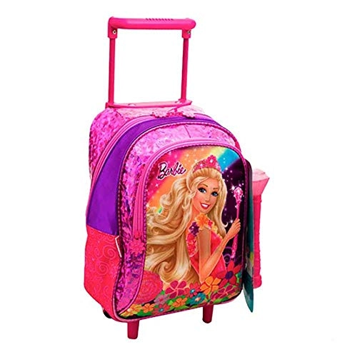 Mochila Infantil Com Rodinhas Barbie E O Portal Secreto Rosa Sestini