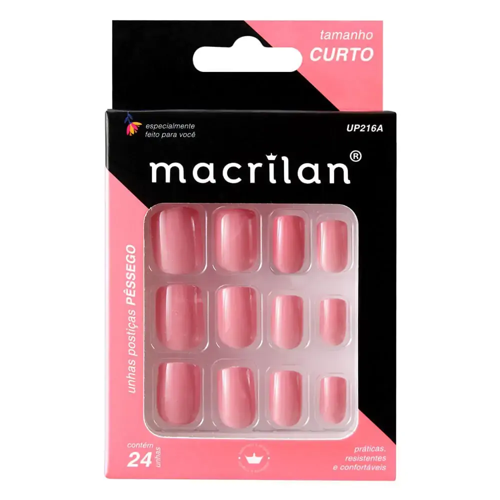 Unhas Post Up216a C/24 Pessego Macrilan