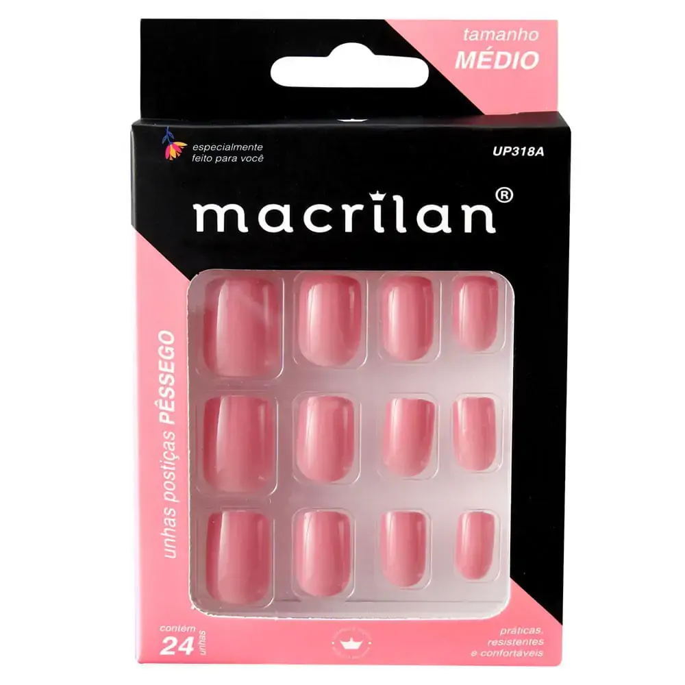Unhas Post Up318a C/24 Pessego Macrilan