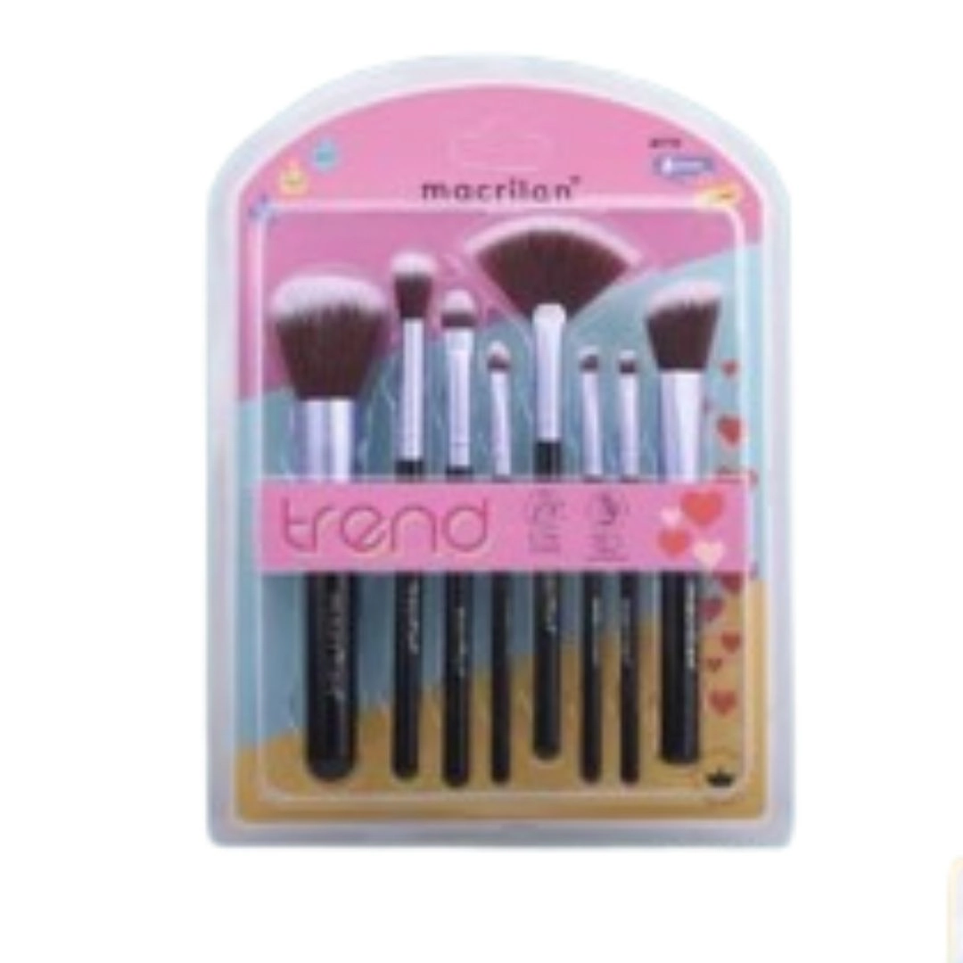 Kit Pincel De Maquiagem Macrilan Mt10 Trend C/8un