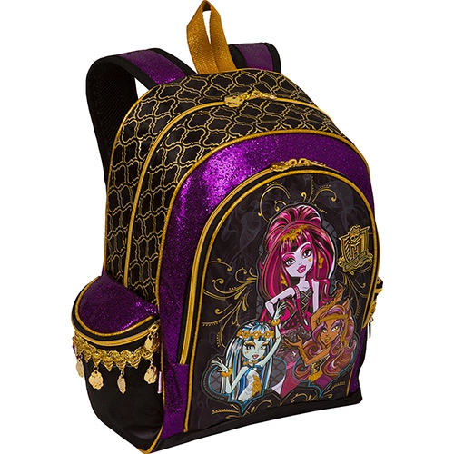 Mochila De Costas Sestini Grande Monster High Preto/roxo/dourado