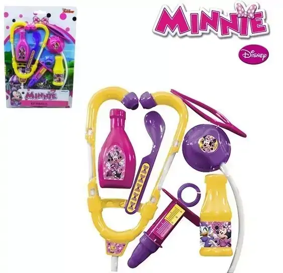 KIT MÉDICO INFANTIL COM ESTETOSCÓPIO E ACESSÓRIOS MINNIE DISNEY