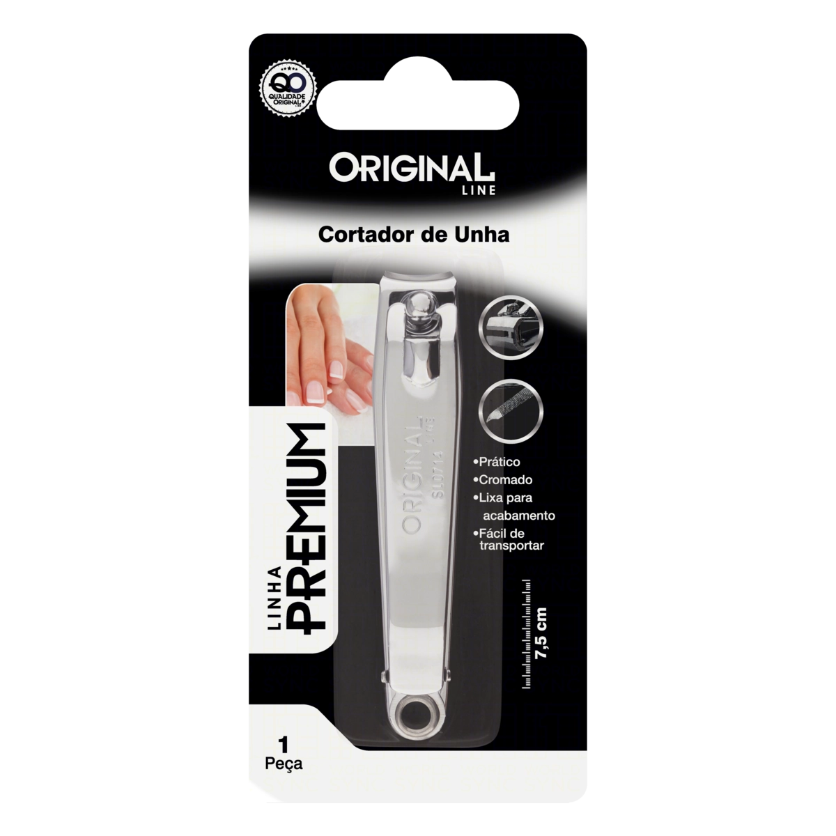 Cortador Aço Carbono Para Unhas Original Line Premium 7,5cm