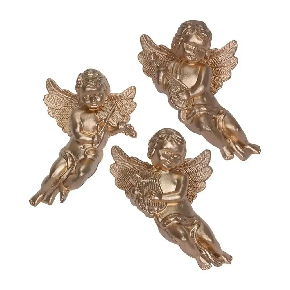Enfeite Natal Anjo Gliter Dourado 6cm