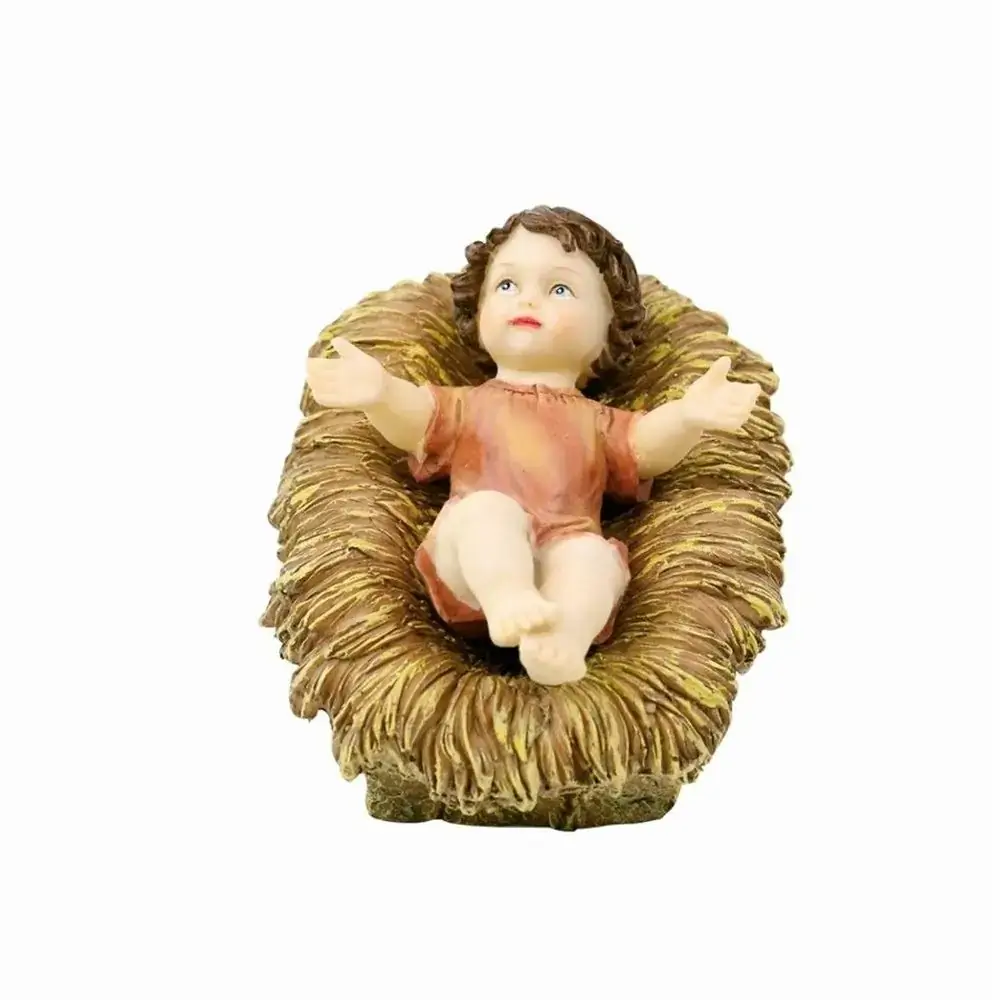 Menino Jesus Manjedoura Poliresina 10cm