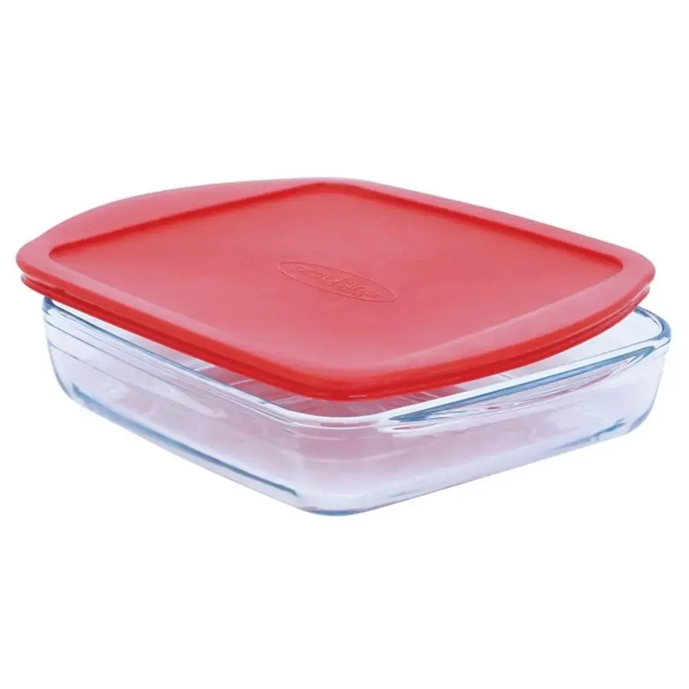 Assadeira Quadrada Vitrizi C/tampa 1600ml