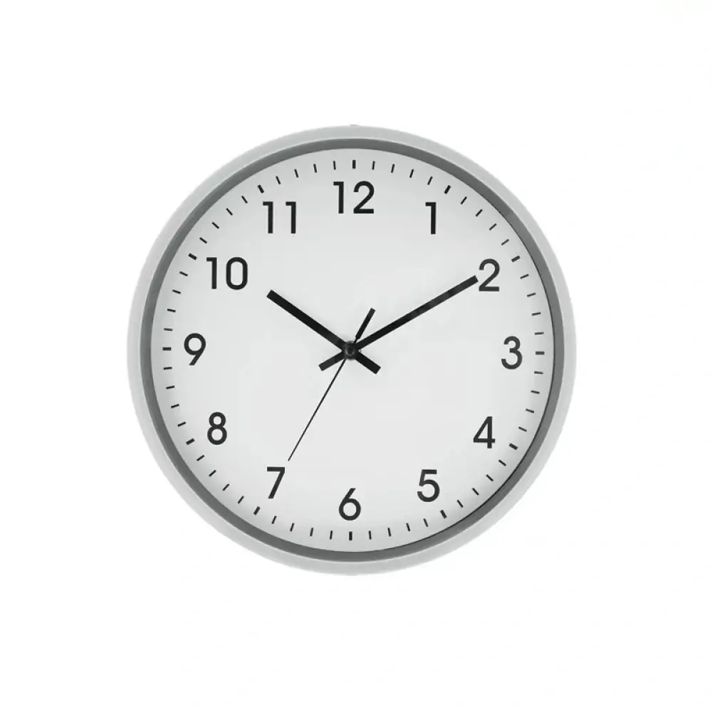 Relogio De Parede Yazi 30cm Prata