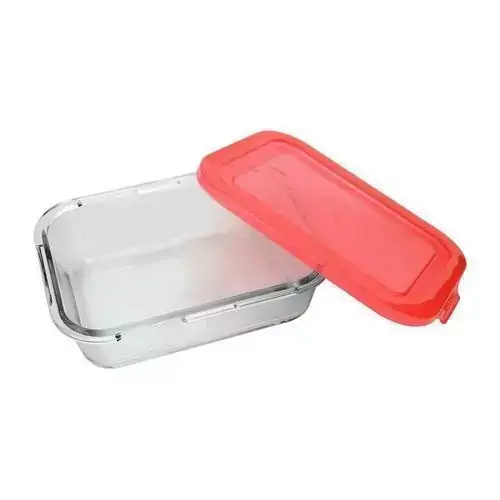 Pote retangular com tampa Yazi 560ml