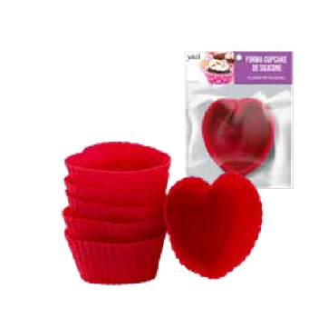 Forma Cupcake De Silicone Coracao