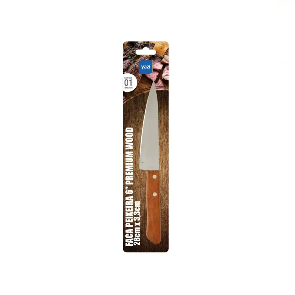 Faca Peixeira Inox 6 Premium Wood