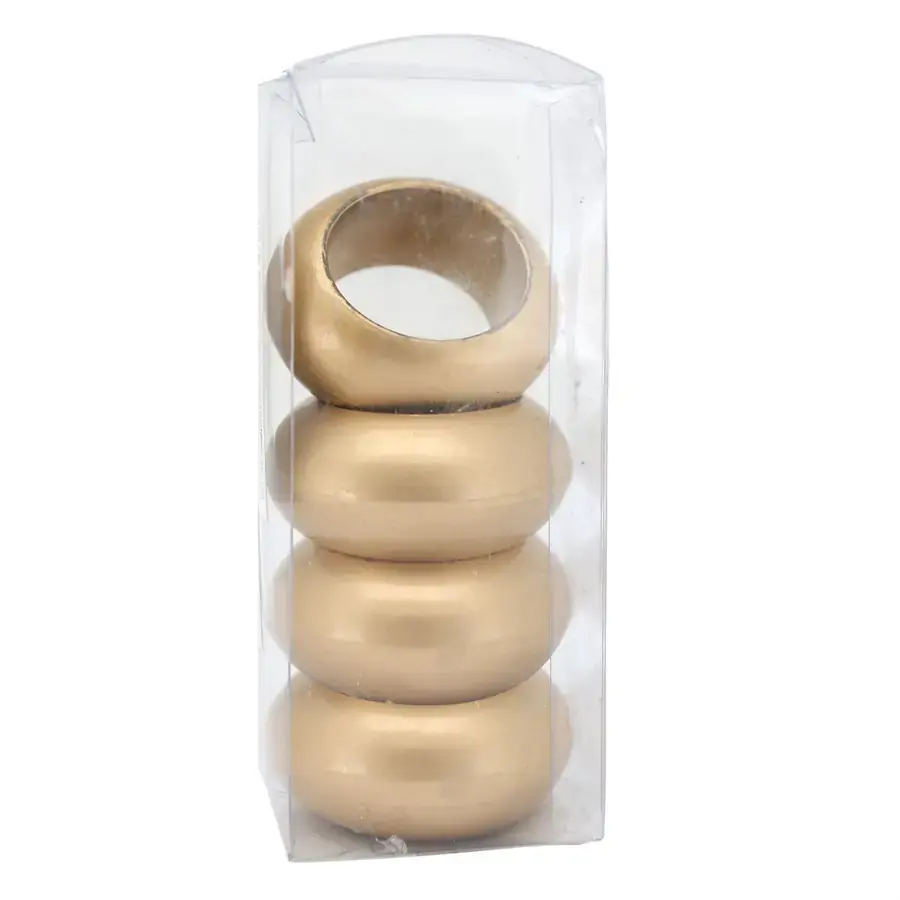 Anel Guardanapo C/4 Dourado