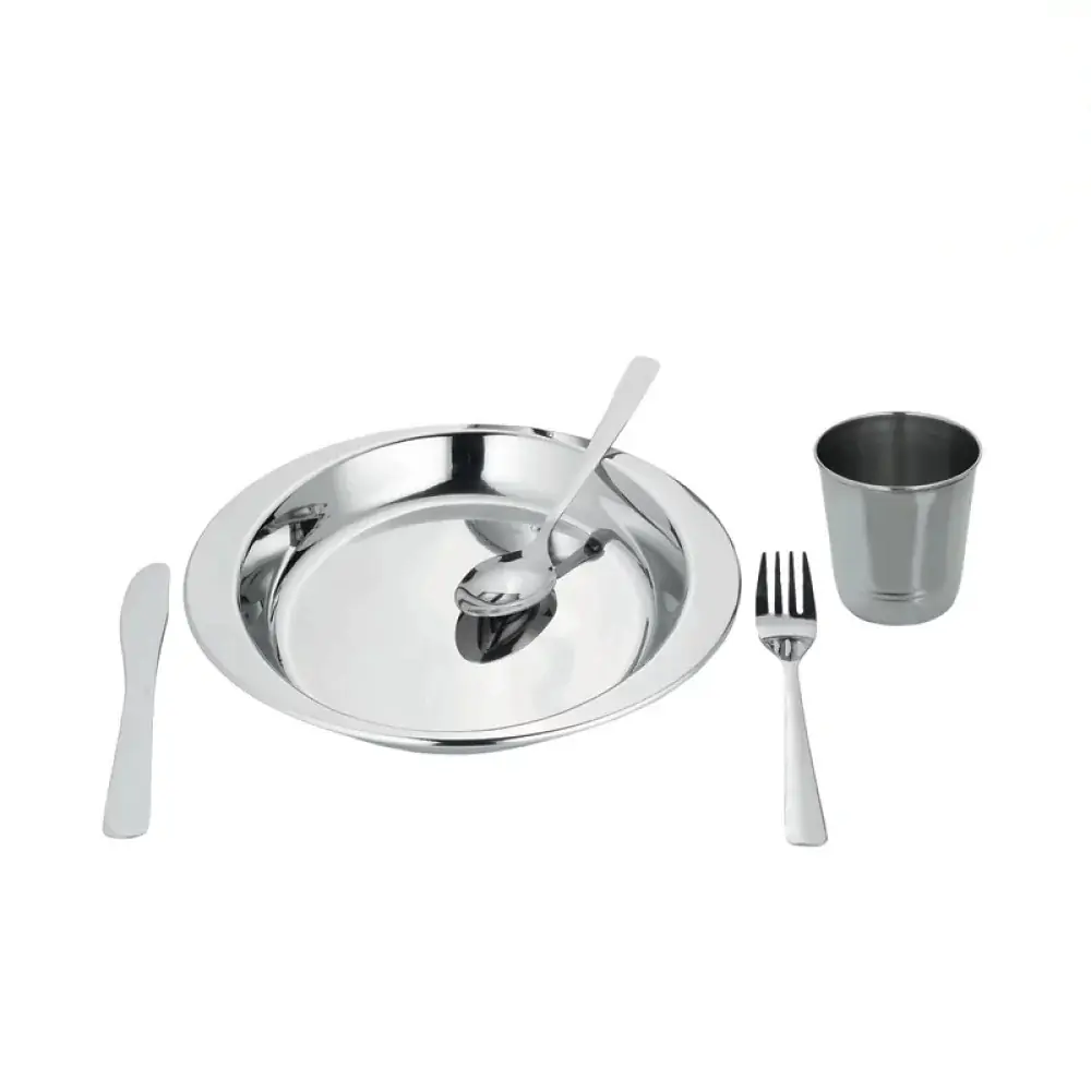 Jogo Jantar Infantil Inox C/5pcs Ref.19885