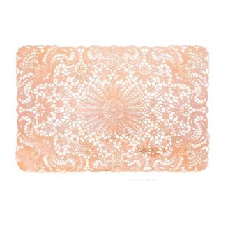 Jogo Americano Retang Pvc Crochet Ros Gold 45x30