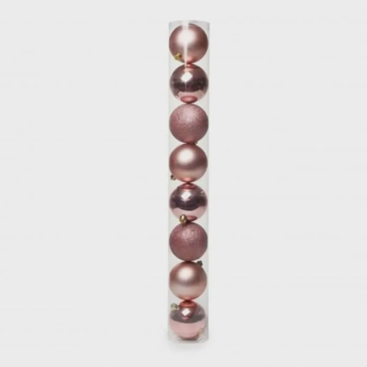 Enfeite de Natal Bolas de Natal Mista Yangzi Rosé 5 cm com 12 Unidades