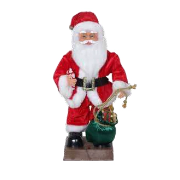 Papai Noel C/saco Presente Musica/movimento 40cm