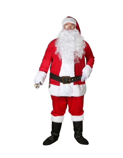 Fantasia Papai Noel Super Luxo 8 Pecas Tam Unico