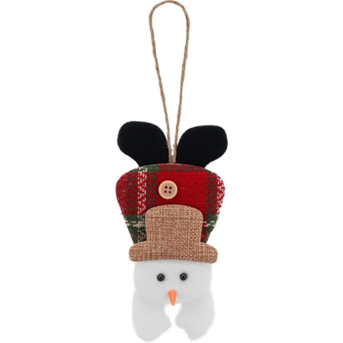 Enfeite de Natal Boneco de Neve Pendurado Yangzi Vermelho 17 cm