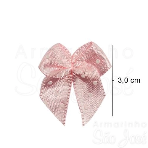 Laco Poa Bolinha Rosa Bb/bco 3008 Pct/50