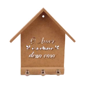 Porta Chave Casinha Frase 15,5x14x2,5 Ref.10004
