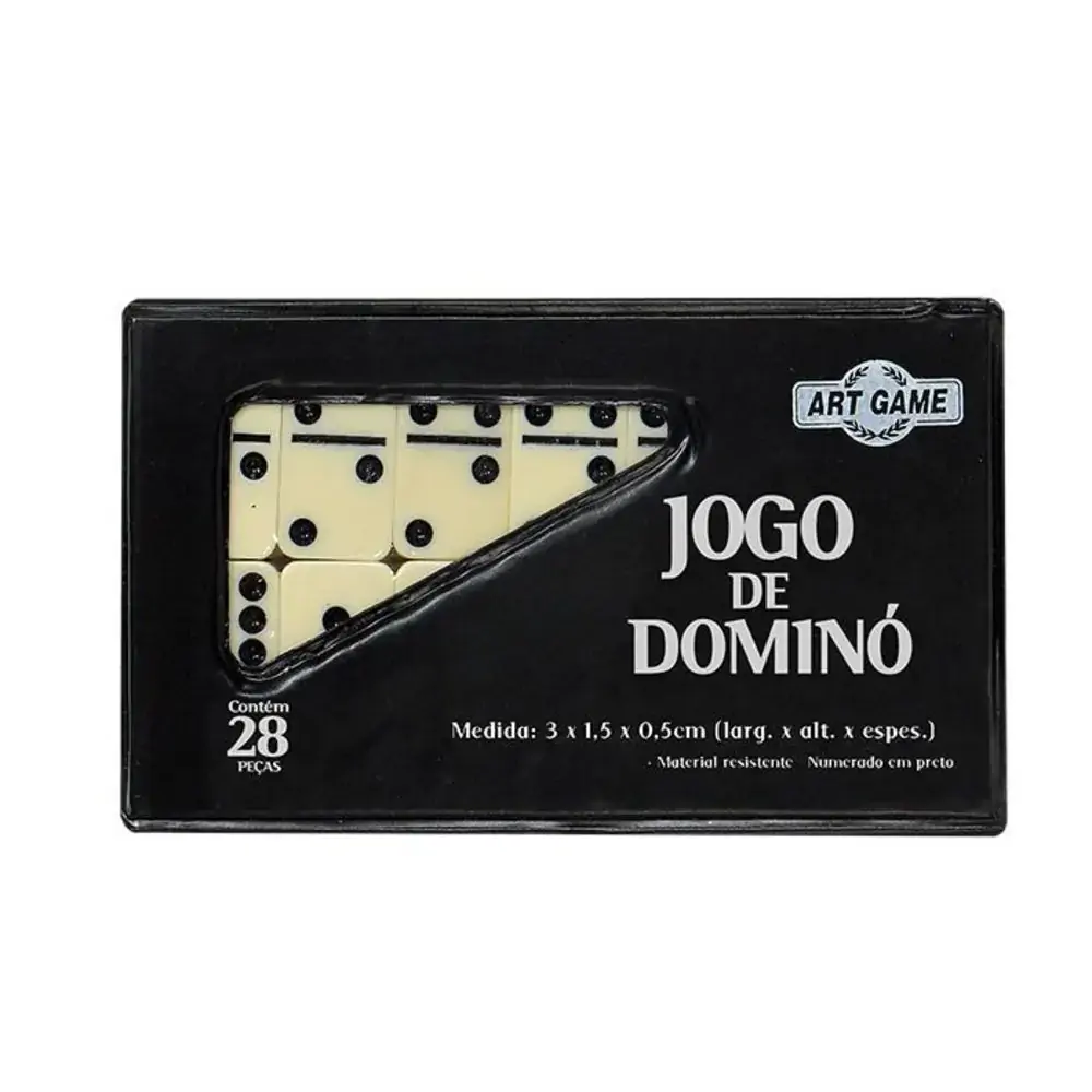 Jogo De Domino No Estojo 5mm