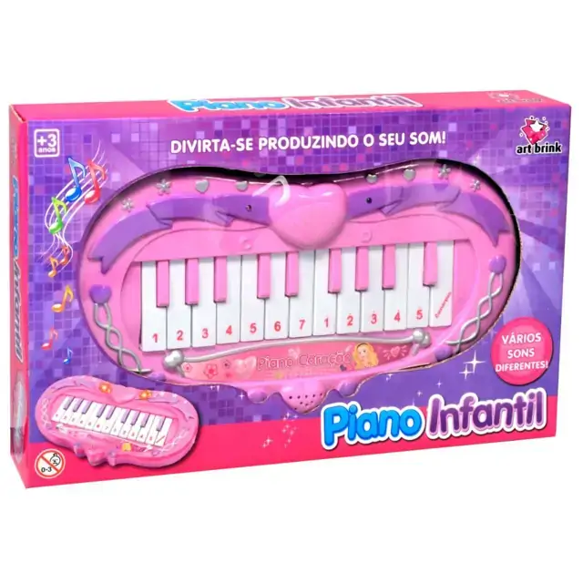 Piano Coracao C/luz