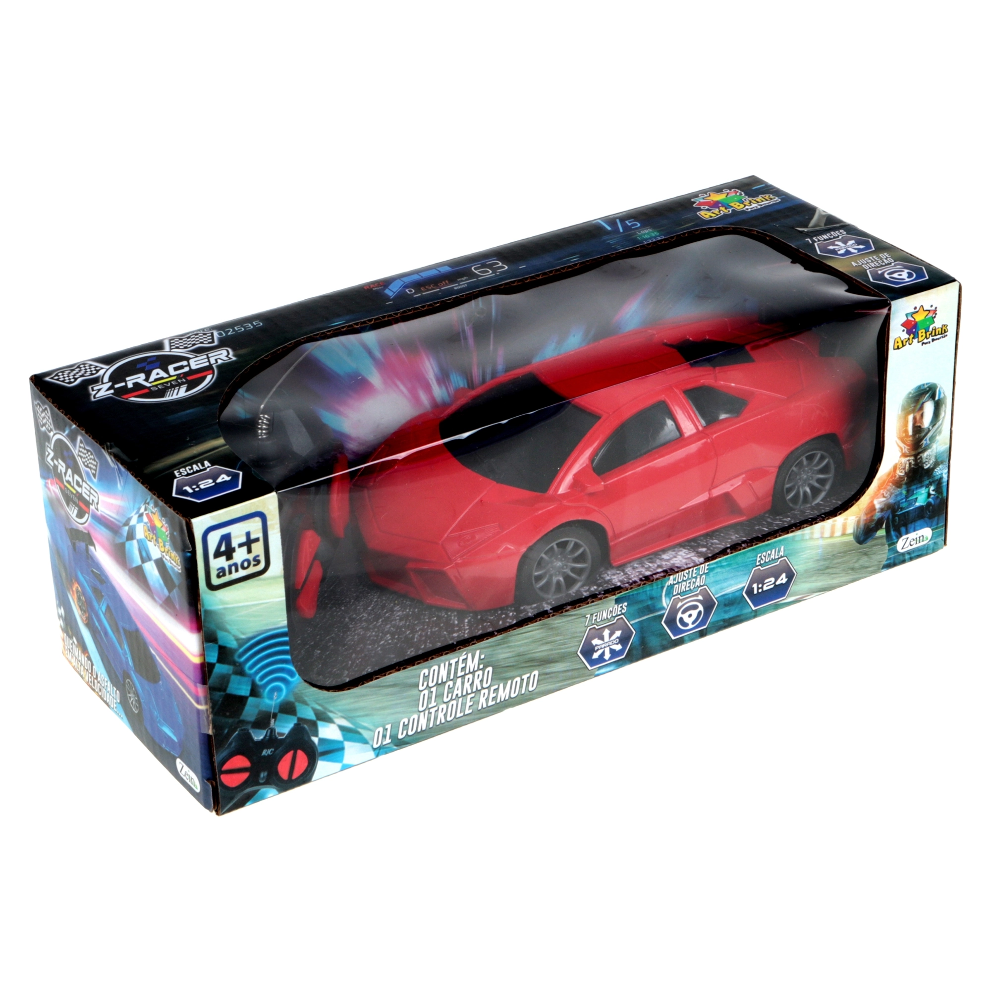 Carro Controle Remoto 7 Funcoes Z Racer Sev Artbrink