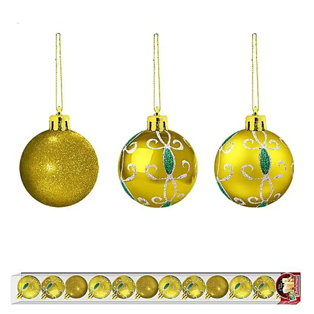 Issam Bola De Natal Tb Arabesco 5cmx12pcs Ouro