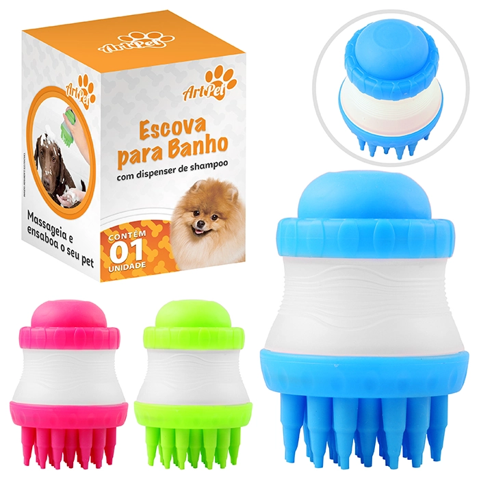 Escova Banho Art Pet C/ Disp Sh