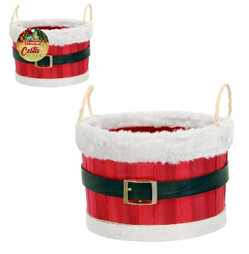 Cesta De Natal Com Alca Redonda