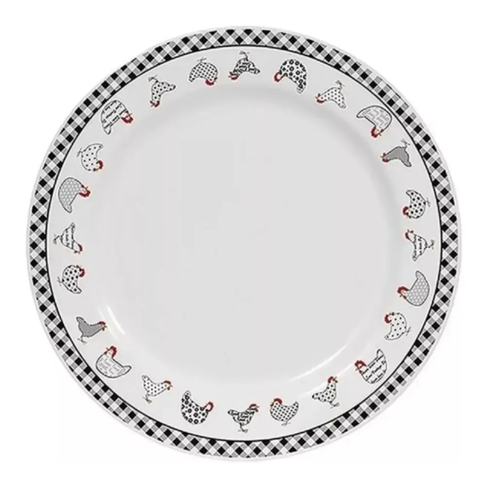 Prato Plast Raso Red 27cm Carijo Pto