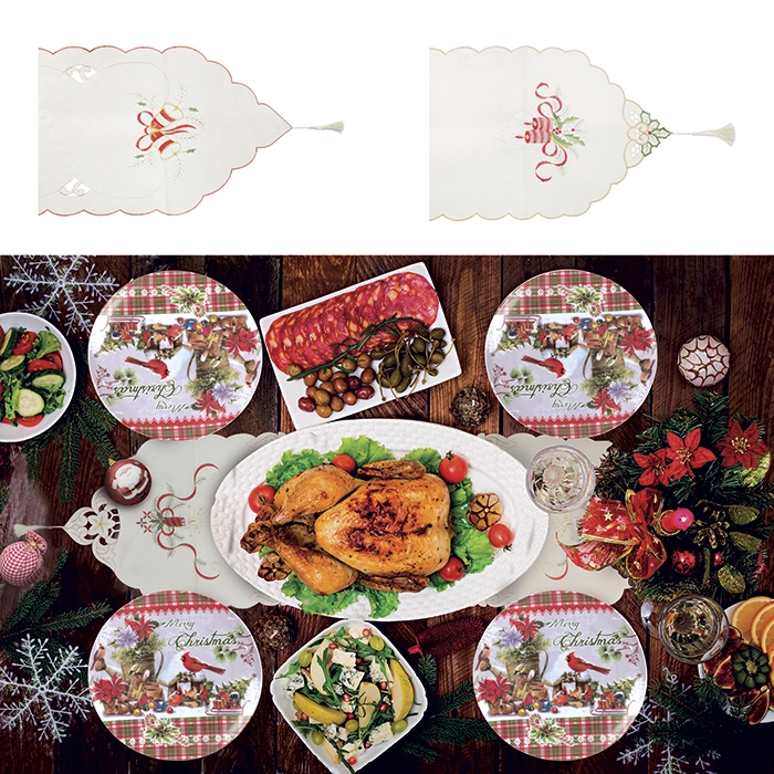 Caminho De Mesa Luxo Art 38x150cm Christmas