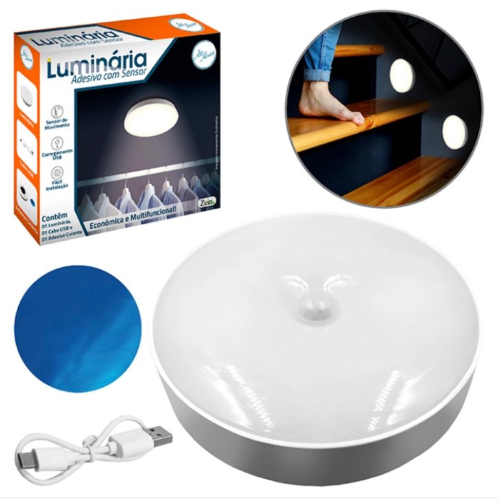 Luminaria Adesiva Sensor Presenca 836393 Issam